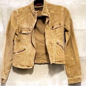 Corduroy cropped jacket